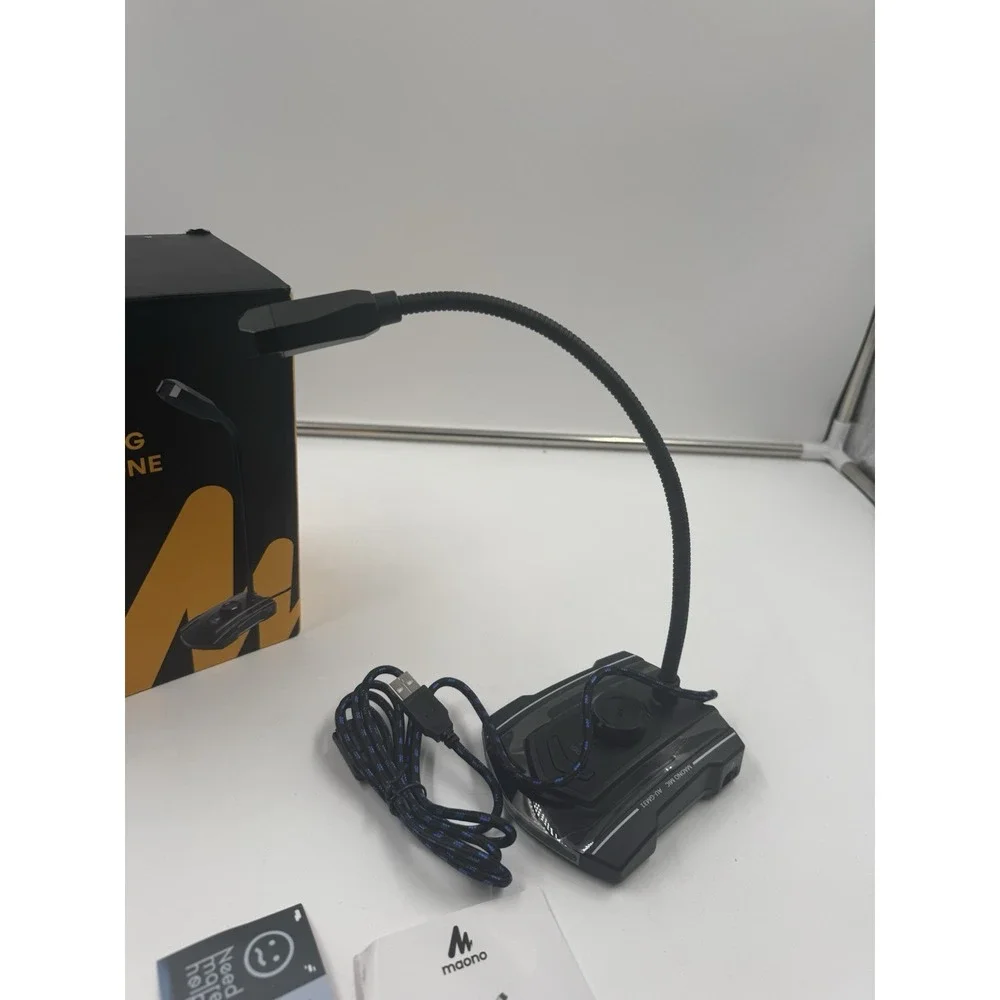 USB Computer Microphone MAONO AU-GM30 Omnidirectional Gooseneck Condenser PC Mic